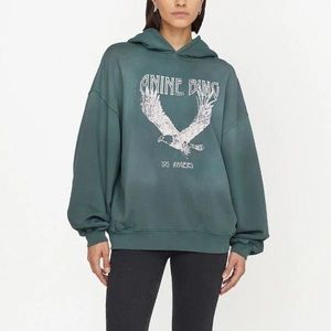 Anine Bing Ash Eagle faded hoodie